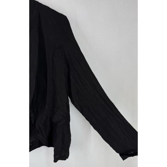 Made In Italy 100% Linen Lightweight Jacket Blazer Gold Metallic Tiger Print LG - Picture 5 of 7